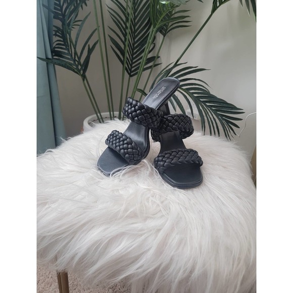 NWT Michael Kors Black Braided Amelia Strappy Mule - Women's Size 8M - Picture 6 of 9